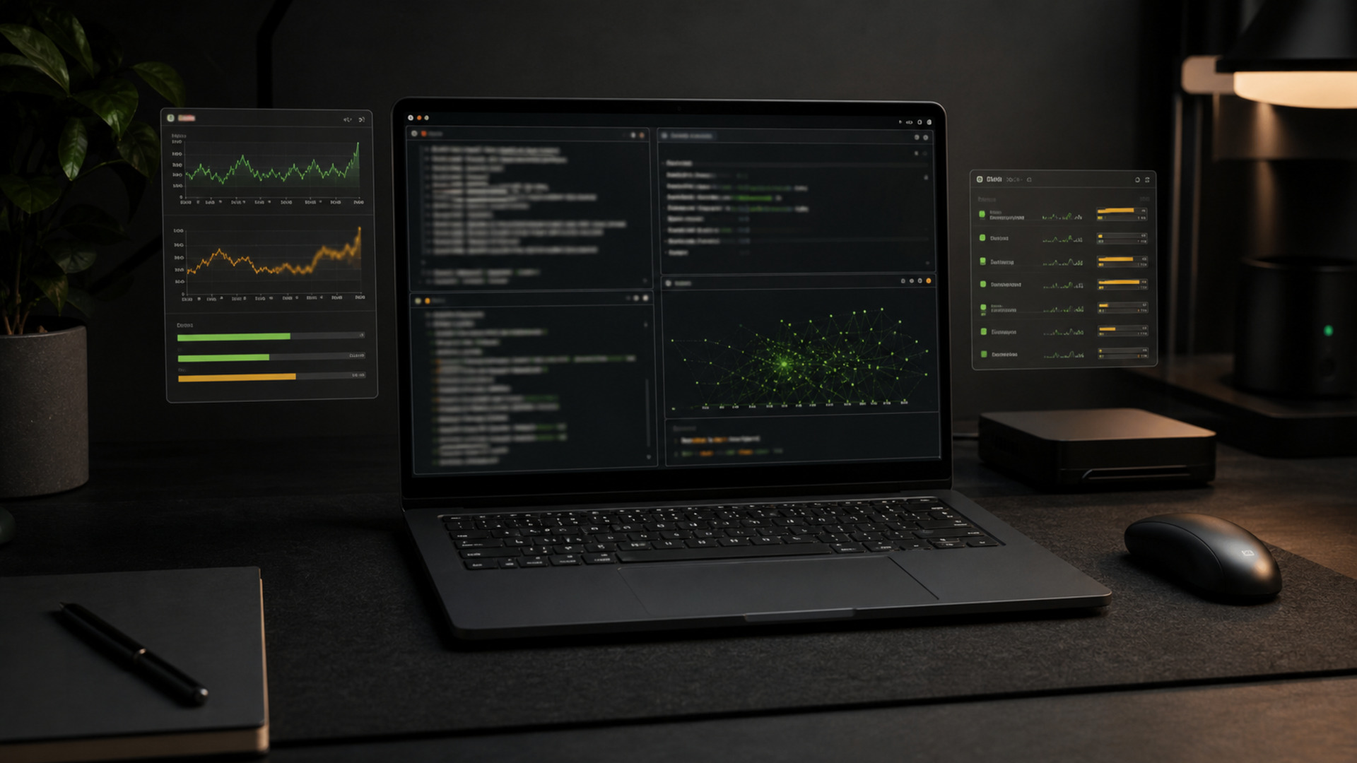 Laptop workstation running local LLM inference with GPU acceleration